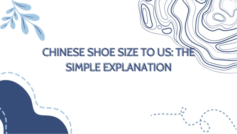 Title slide reading “Chinese shoe size to US: the simple explanation” for an international shoe size conversion guide.